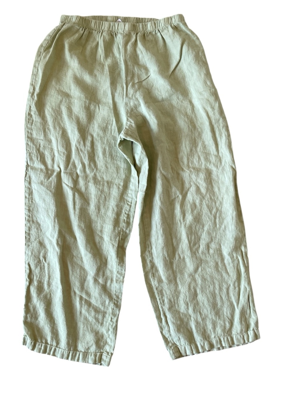 Hot Cotton By Marc Ware Women Pants Light Green Linen Lounge Coastal Beach 21" M